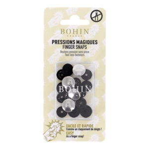 Boutons-pression Métal Magic Snaps couleur argent de marque Bohin " 14 mm " blister 4 pc